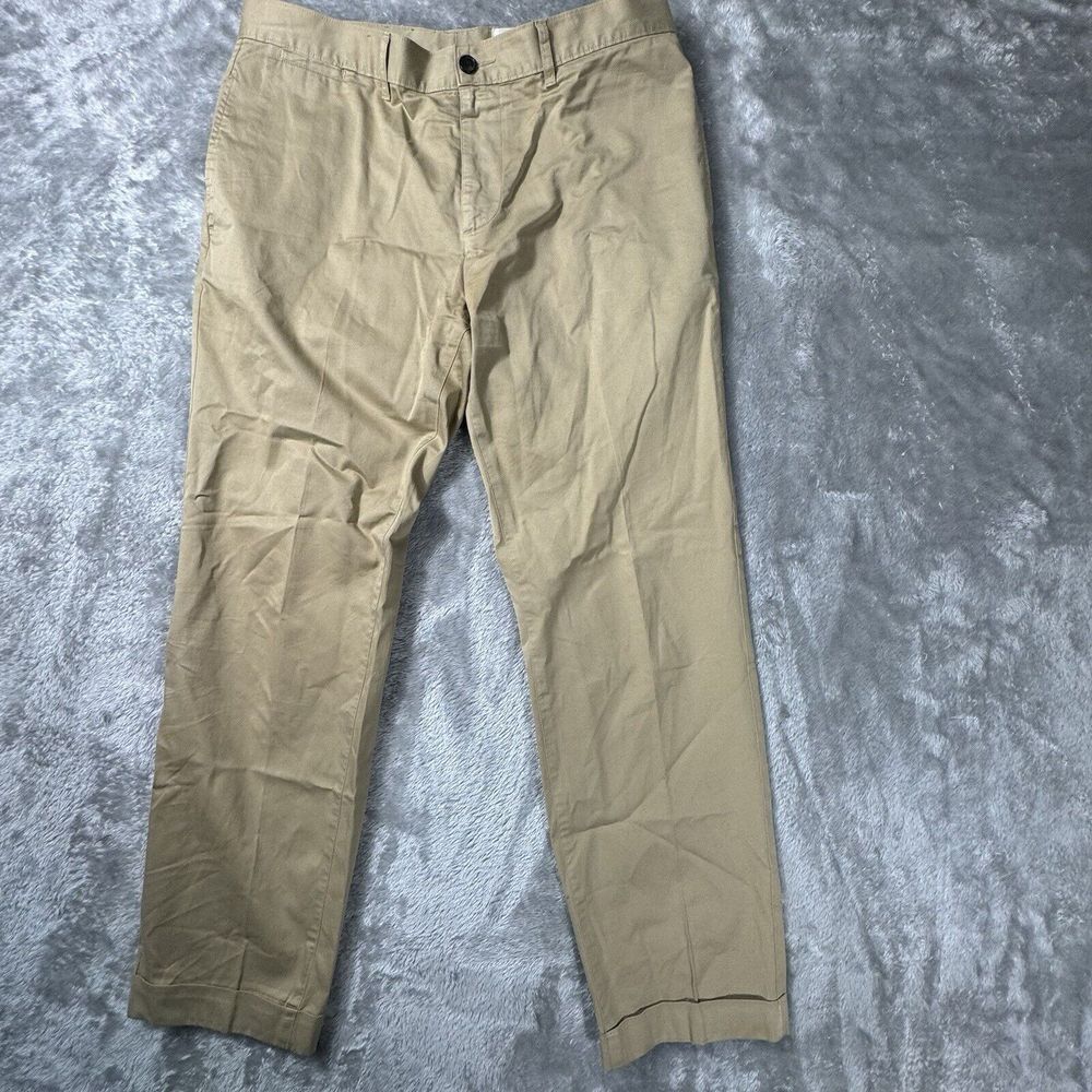 Billy‎ Reid Pants Men 36 X 30 (38) Beige Sand Flat Front Cuffed Trouser Peru